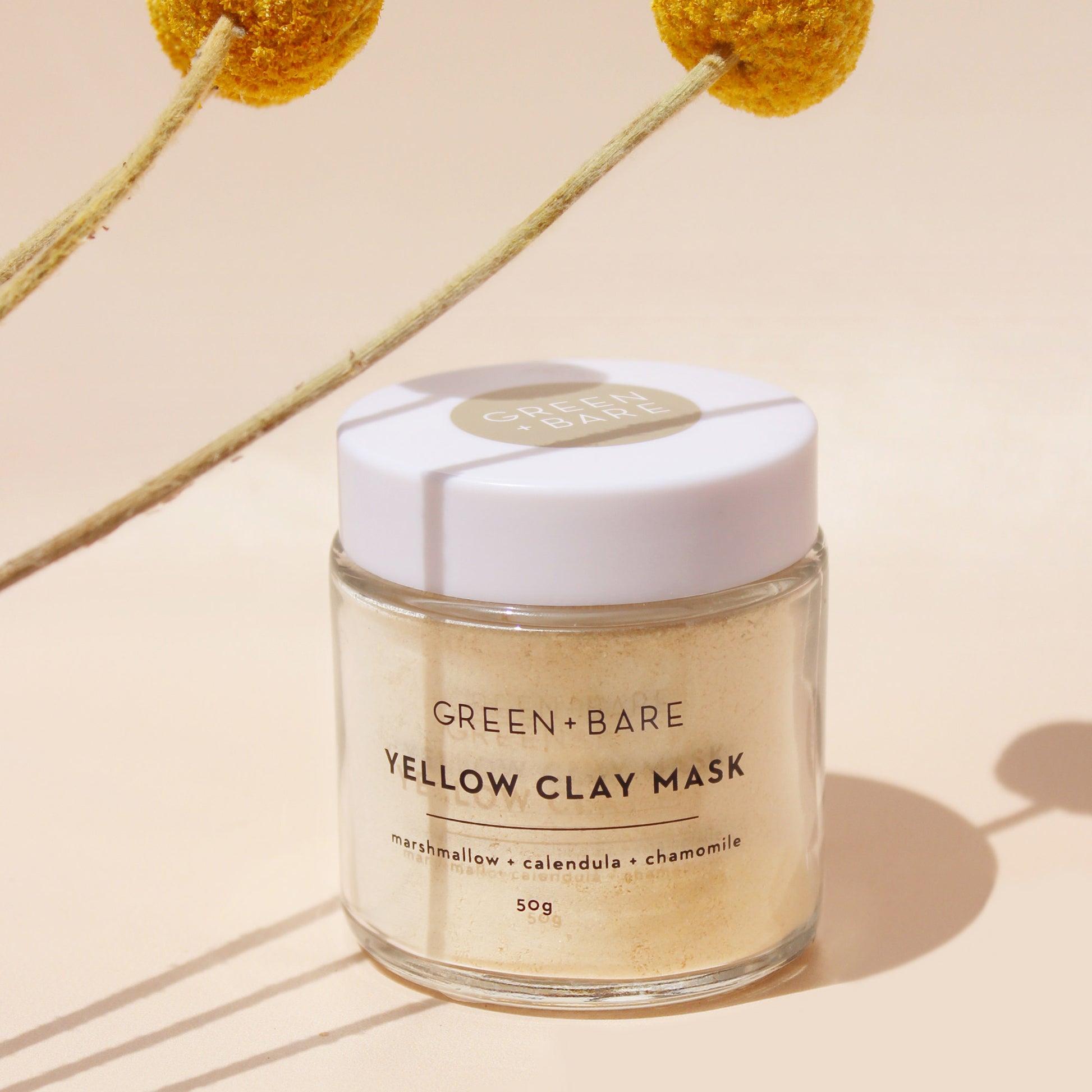 Yellow Brazilian Clay Dry Powder Face Mask